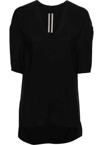 Tricouri Rick Owens V-Neck T-Shirt BLACK Femei (BM 14133413) 1