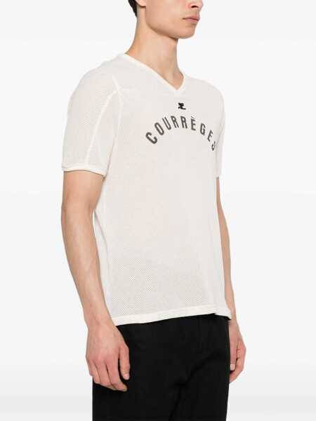 Tricouri COURRGES T-Shirt With Logo IVORY Femei (BM 14133620) 3