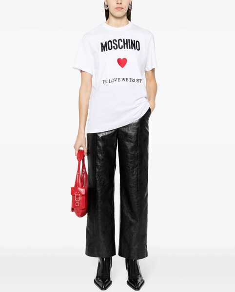 Tricouri Moschino T-Shirt With Logo WHITE Femei (BM 14133689) 2