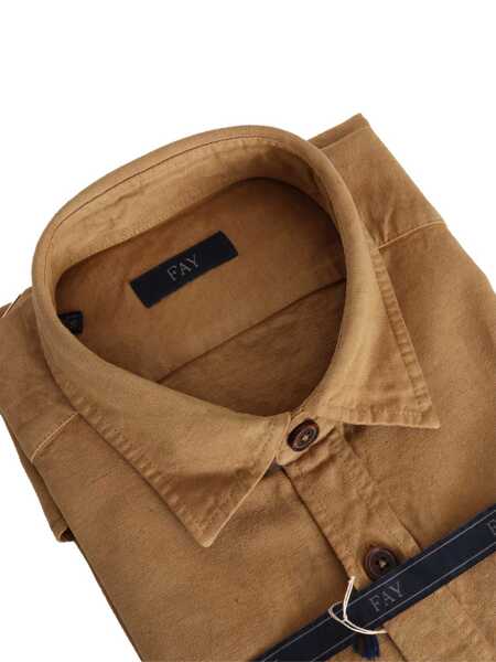 Camasi casual Fay Brown over shirt Brown Barbati (BM 14147882) 2
