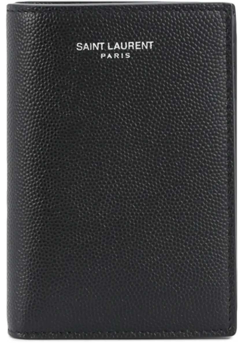 Portofele Saint Laurent Embossed Wallet BLACK Barbati (BM 14160146) 1