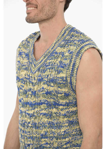 Pulovere ANDERSSON BELL V-Neck Sleeveless Otreto Sweater Blue Barbati (BM 14160935) 2