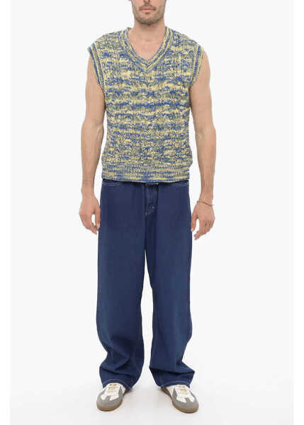 Pulovere ANDERSSON BELL V-Neck Sleeveless Otreto Sweater Blue Barbati (BM 14160935) 4