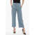 Department Five Solid Color Cropped Palazzo Pants Blue