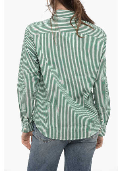 Camasi casual SPORTY & RICH Awning Striped Charlie Shirt Green Femei (BM 14160962) 2
