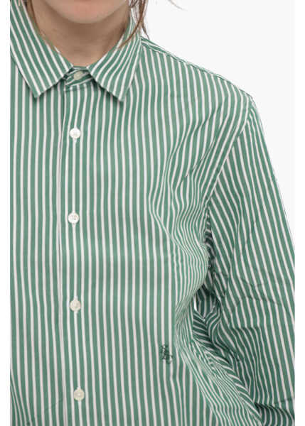 Camasi casual SPORTY & RICH Awning Striped Charlie Shirt Green Femei (BM 14160962) 3