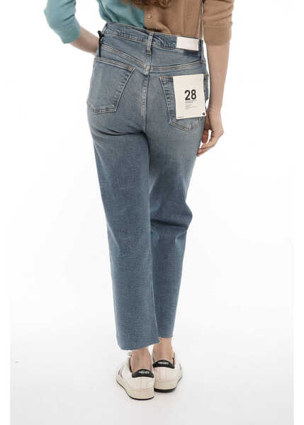 Blugi drepti RE/DONE High-Waisted Straight Leg 70S Stove Pipe Jeans 19Cm Blue Femei (BM 14160974) 2