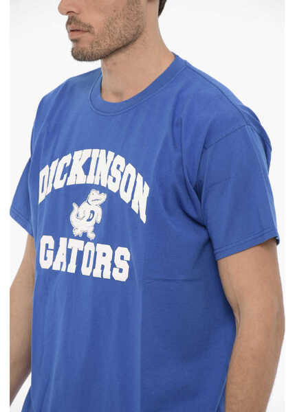 Tricouri WILD DONKEY Contrast And Embossed Printed Crew-Neck T-Shirt Blue Barbati (BM 14161328) 2