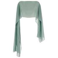 Esarfe Grey Stole With Boat Neckline In Sheer Fabric Woman Femei