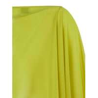 Esarfe PLAIN Dama - Esarfe PLAIN Yellow Stole With Boat Neckline In Sheer Fabric Woman GREEN Femei (BM 14164385) - B-mall.ro