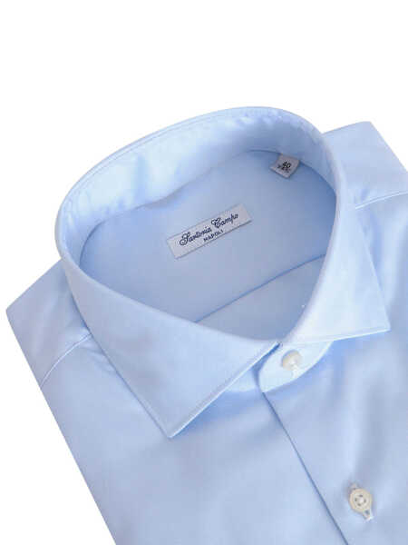 Camasi casual Sartoria Del Campo-Sonrisa Light blue cotton shirt Light Blue Barbati (BM 14174555) 2