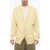 UNTITLED ARTWORKS Distressed Cotton Maxi Cardigan Yellow