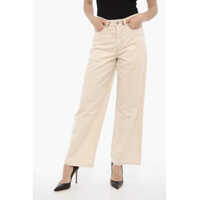 Pantaloni casual Solid Color Wide-Leg 5 Pockets Pants Femei