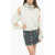 RAMAEL Silk Sweater With Cut-Out Detail And Removable Collar Light Blue