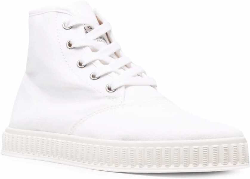 Sneakers Maison Margiela Mm22 Solid Color Cotton High-Top Sneakers White Femei (BM 14175881) 2