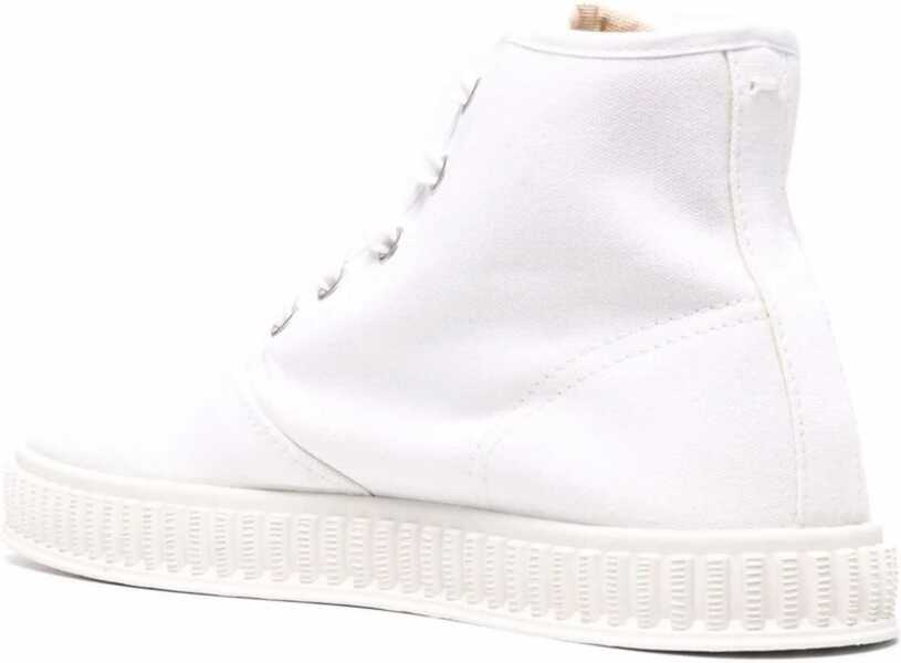 Sneakers Maison Margiela Mm22 Solid Color Cotton High-Top Sneakers White Femei (BM 14175881) 3