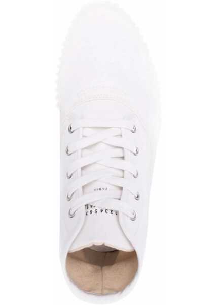 Sneakers Maison Margiela Mm22 Solid Color Cotton High-Top Sneakers White Femei (BM 14175881) 4