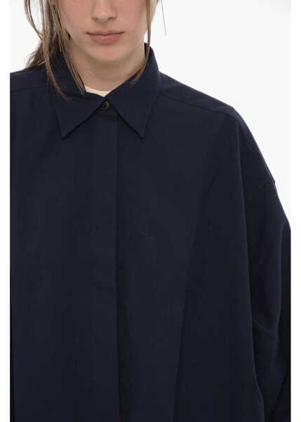 Paltoane Destin Wool Linda Duster Coat With Hidden Buttoning Blue Femei (BM 14176022) 3