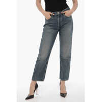 Blugi drepti High-Waisted Straight Leg 70S Stove Pipe Jeans 18Cm Femei