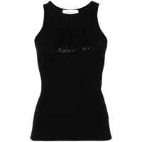 Maiouri Blumarine Logo Ribbed Cotton Tank Top Barbati