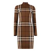 Rochii Burberry Checked Jersey Mini Dress Femei