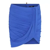 Fuste Balmain Blue Viscose Blend Skirt Femei