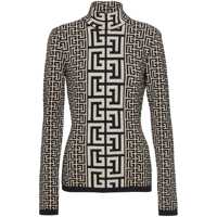 Camasi Balmain High Neck Monogram Top Clothing Femei
