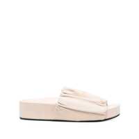 Pantofi cu toc Jil Sander Light Beige Leather Sandals Femei