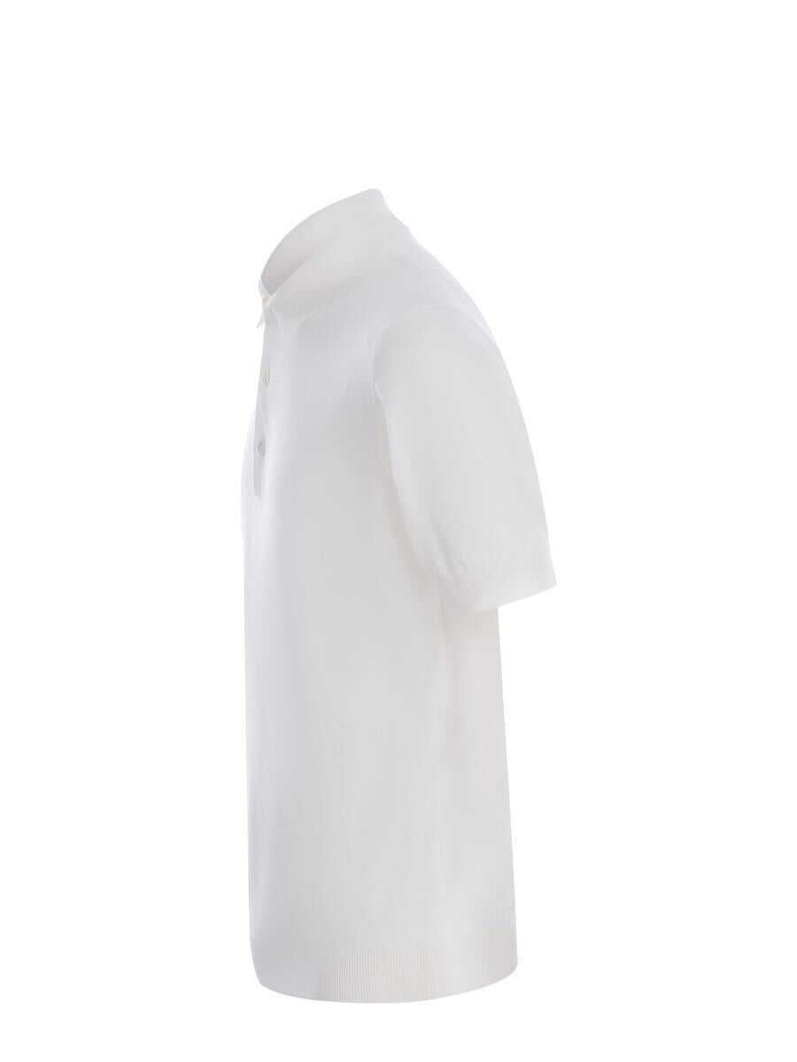 Tricouri Polo FILIPPO DE LAURENTIIS Filippo De Laurentiis Polo Shirt  WHITE Barbati (BM 14305425) 2
