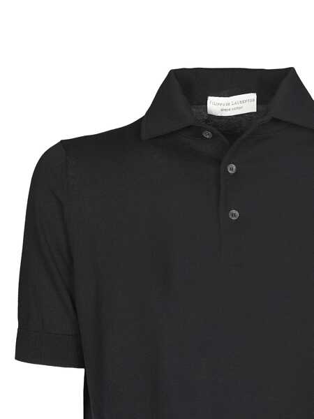 Tricouri Polo FILIPPO DE LAURENTIIS Filippo De Laurentiis  T-Shirts And Polos Black Barbati (BM 14305434) 2