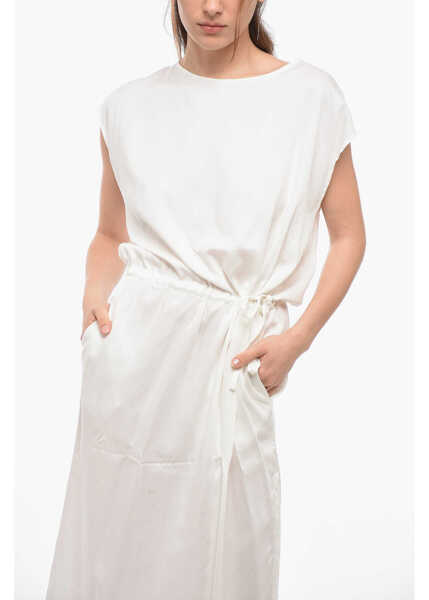 Rochii lungi Woolrich Twill Solid Color Maxi Dress White Femei (BM 14320206) 4