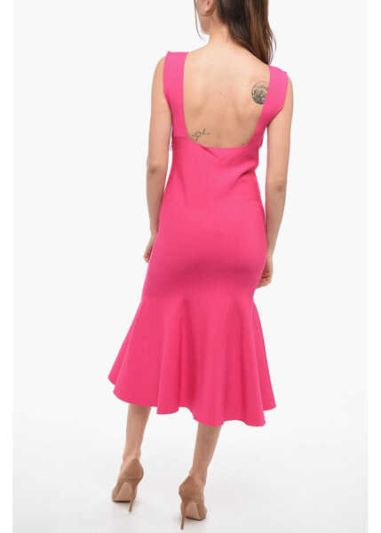 Rochii lungi ROLAND MOURET Sweetheart Neckline Solid Color Maxi Dress Pink Femei (BM 14320227) 2