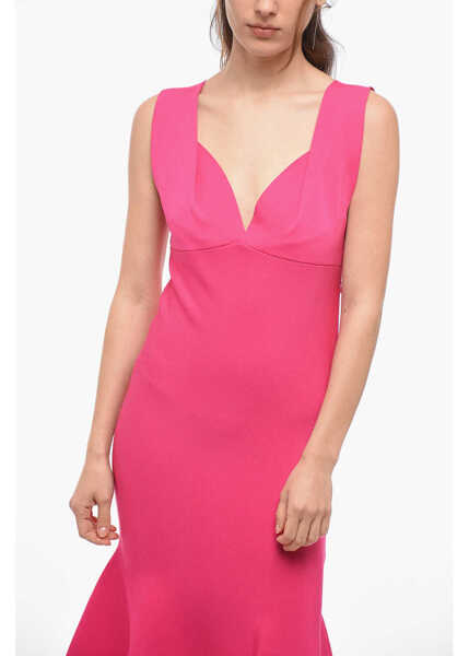 Rochii lungi ROLAND MOURET Sweetheart Neckline Solid Color Maxi Dress Pink Femei (BM 14320227) 4