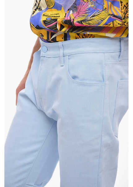 Pantaloni casual Raf Simons 5 Pocket Piquet Cotton Pants Light Blue Barbati (BM 14320305) 3