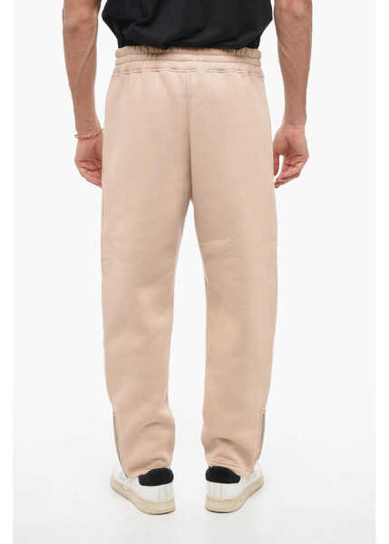 Pantaloni de trening Neil Barrett Embroidered Bolt Joggers With Zip At Cuffs Beige Barbati (BM 14320743) 2