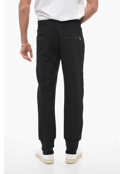 Pantaloni de trening Neil Barrett Skinny Fit Bolts Joggers With Contrasting Embroidery Black Barbati (BM 14320944) 2