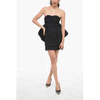 Rochii scurte Strapless Draped Mini Dress With Maxi Bow Femei
