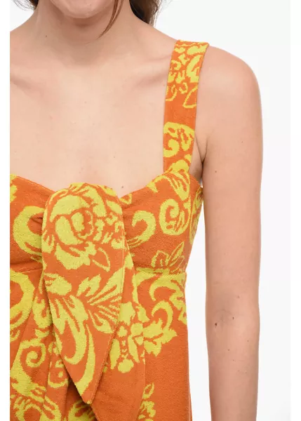 Rochii lungi ALEMAIS Anthemion- Printed Terry-Cotton Alby Midi Dress Orange Femei (BM 14321175) 3