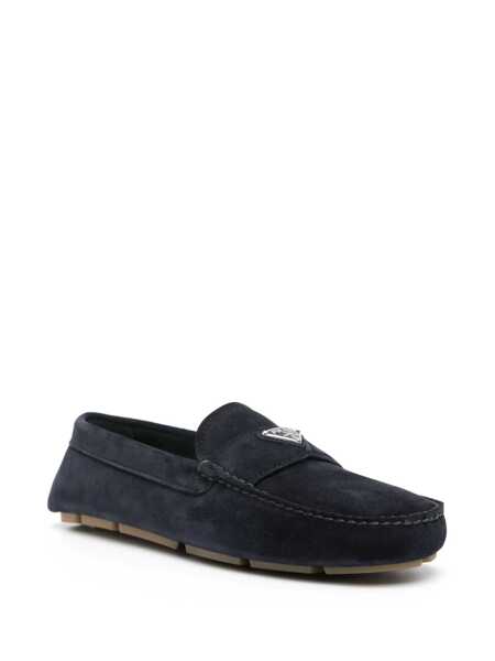 Mocasini Prada Prada Suede Leather Driver Loafers Shoes BLUE Barbati (BM 14326515) 2