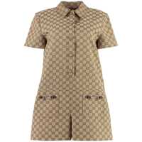 Salopete Gucci Gg Canvas Short Jumpsuit Femei