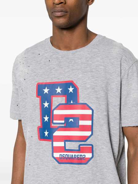 Topuri DSQUARED2 DSQUARED2 Muscle Fit Tee Clothing GREY Barbati (BM 14352348) 5