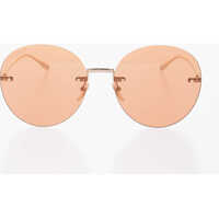 Ochelari de soare Metal Frame Round Sunglasses Enriched By Removable Pendants Femei