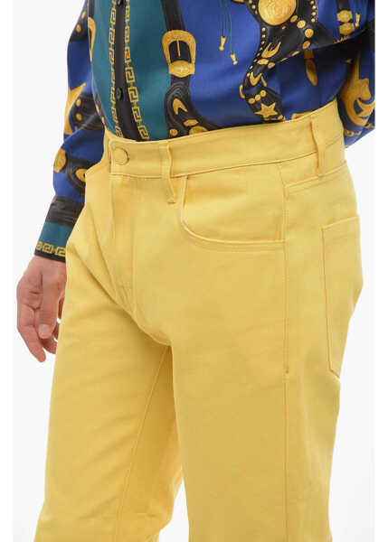 Pantaloni casual Raf Simons 5 Pocket Piquet Cotton Pants Yellow Barbati (BM 14355699) 3