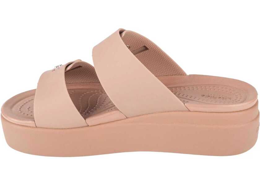 Slapi Crocs Brooklyn Low Wedge Sandal Brown Femei (BM 14356644) 2