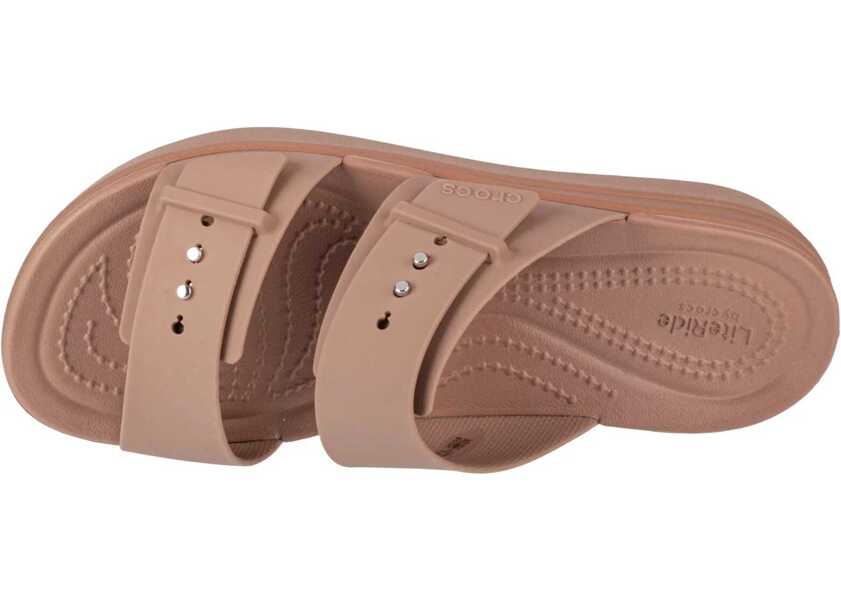 Slapi Crocs Brooklyn Low Wedge Sandal Brown Femei (BM 14356644) 3