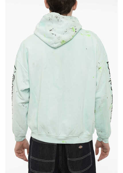 Bluze de trening WESTFALL Printed Fleeced Cotton Hoodie Light Blue Barbati (BM 14357604) 2