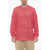 RAMAEL Perforated Cotton Crew-Neck Maxi Sweater Pink