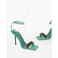 Sandale cu toc Satin Sierra Ankle-Strap Sandals With Jewels Heel 11.5Cm Femei