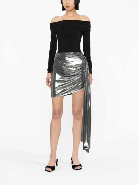 Fuste Magda Butrym Magda Butrym Draped Sheath Skirt SILVER Femei (BM 14359527) 3