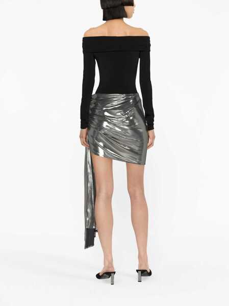 Fuste Magda Butrym Magda Butrym Draped Sheath Skirt SILVER Femei (BM 14359527) 4